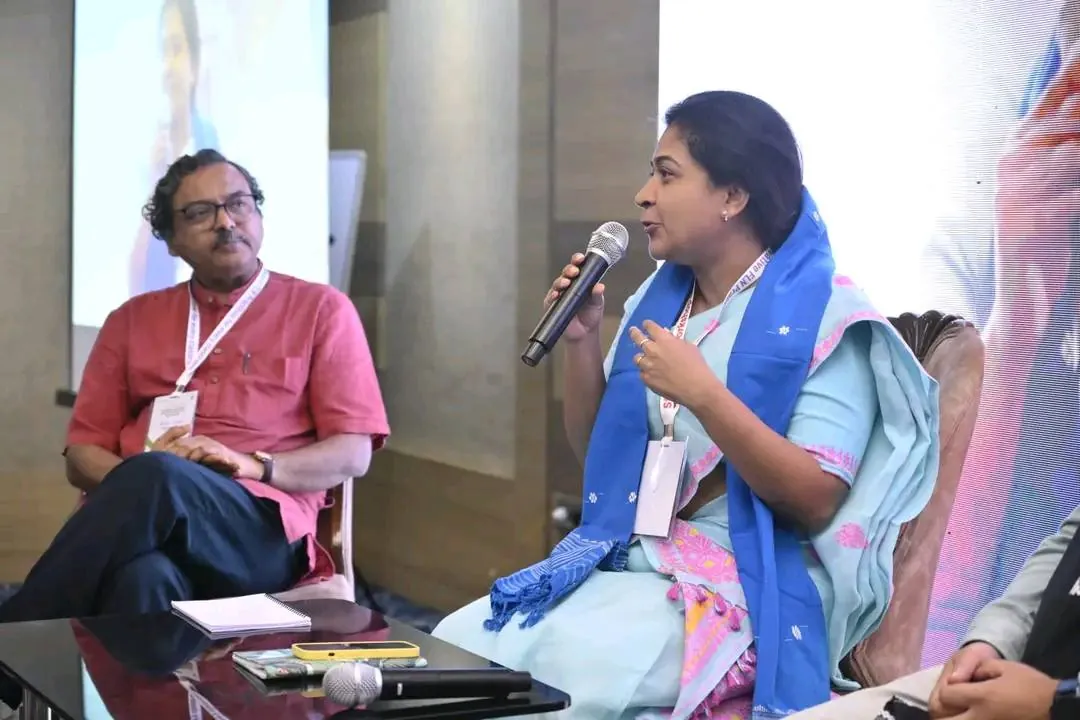 Risha Borooah, NEET Founder & Managing Trustee, addressing the audience during the panel discussion on Functional School Libraries