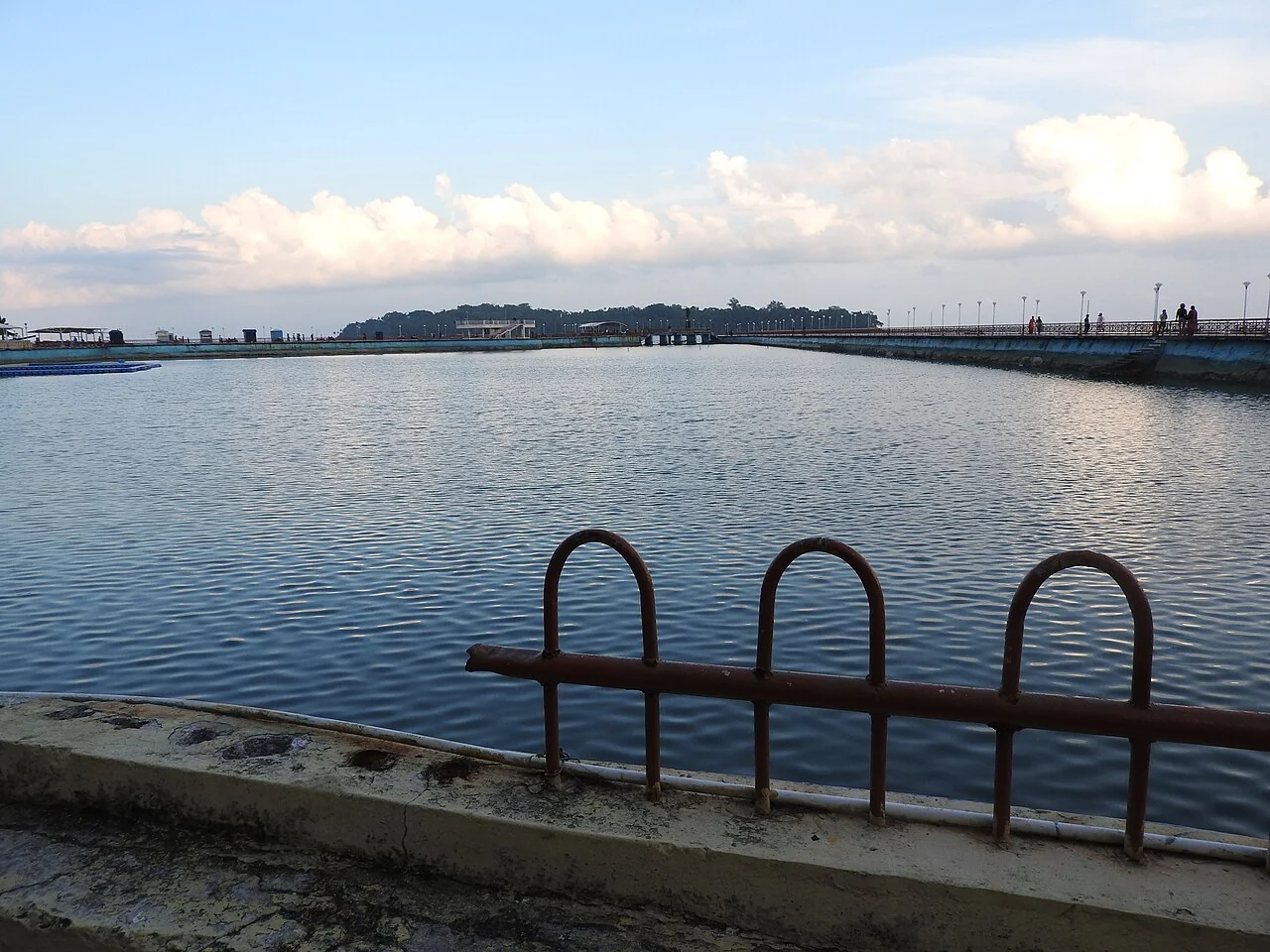 Waterfront promenade and sea view at Marina Park in Port Blair